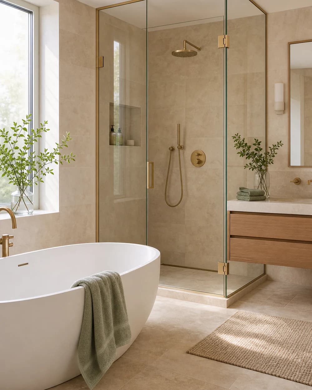 Tiefengereinigtes Premium-Badezimmer